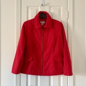 Faux Ultra Suede Red Jacket l Size: 6P l NWOT